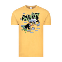 Vintage Mustard Danny Phantom Coming Through Brick Wall Vintage Tee - InspiraDesign