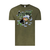 Vintage Olive Danny Phantom Coming Through Brick Wall Vintage Tee - InspiraDesign