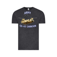 Vintage Black ARMY CH-47 CHINOOK HELICOPTER Vintage Tee - InspiraDesign