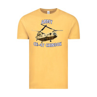 Vintage Mustard ARMY CH-47 CHINOOK HELICOPTER Vintage Tee - InspiraDesign