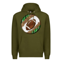 Army Green American Football Round Carrings 2 Premium Hoodie - BundleAndBundleShop