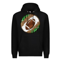 Black American Football Round Carrings 2 Premium Hoodie - BundleAndBundleShop