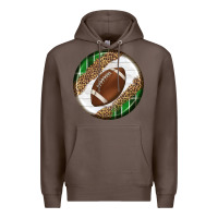 Coffee American Football Round Carrings 2 Premium Hoodie - BundleAndBundleShop