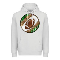 Dove Grey American Football Round Carrings 2 Premium Hoodie - BundleAndBundleShop