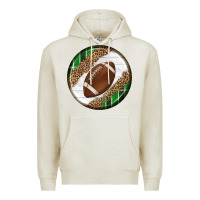 Oatmeal Heather American Football Round Carrings 2 Premium Hoodie - BundleAndBundleShop