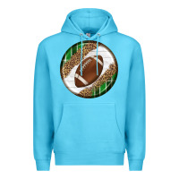 Ocean Blue American Football Round Carrings 2 Premium Hoodie - BundleAndBundleShop
