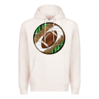 Pale Pink American Football Round Carrings 2 Premium Hoodie - BundleAndBundleShop