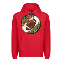Red American Football Round Carrings 2 Premium Hoodie - BundleAndBundleShop