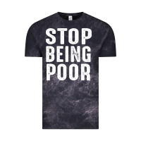 Cloud Black stop being poor Vintage Tee - InspiraDesign