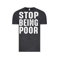 Vintage Black stop being poor Vintage Tee - InspiraDesign