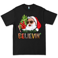 Black Don't Stop Believing Santa Premium Tee - BundleAndBundleShop