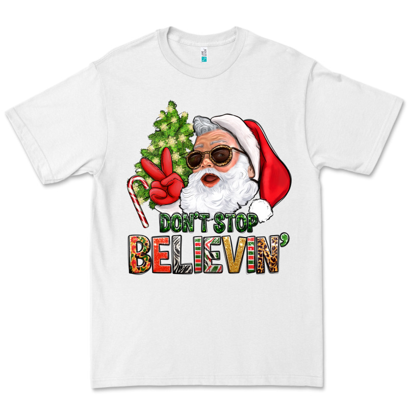 Don't Stop Believing Santa Premium Tee by BundleAndBundleShop | Teevron