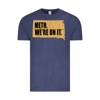 Vintage Denim mens meth we're on it south dakota anti drugs campaign vintage t shirt Vintage Tee - ArtChic