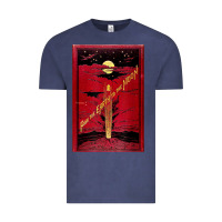 Vintage Denim From The Earth To The Moon Jules Verne Book Cover Design Vintage Tee - ArtChic