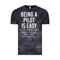 Cloud Black Funny Pilot Gift Being A Pilot Is Easy Vintage Tee - ArtChic