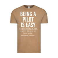 Vintage Coffee Funny Pilot Gift Being A Pilot Is Easy Vintage Tee - ArtChic