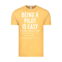 Vintage Mustard Funny Pilot Gift Being A Pilot Is Easy Vintage Tee - ArtChic