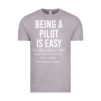 Vintage Zinc Funny Pilot Gift Being A Pilot Is Easy Vintage Tee - ArtChic