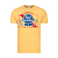 Vintage Mustard pabst blue ribbon 1 Vintage Tee - ArtChic