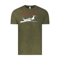 Vintage Olive learjet airplane flying pilot long sleeve t shirt Vintage Tee - ArtChic