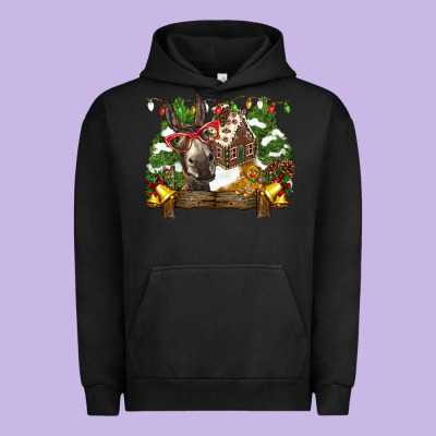 Christmas Donkey Candy House Urban Hoodie Designed By Barkaloodesign