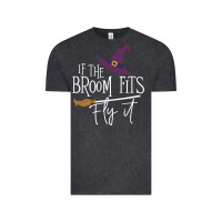 Vintage Black if the broom fit fly it Vintage Tee - ArtChic