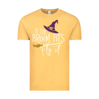 Vintage Mustard if the broom fit fly it Vintage Tee - ArtChic