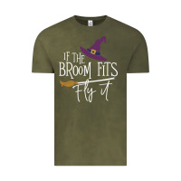 Vintage Olive if the broom fit fly it Vintage Tee - ArtChic