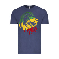 Vintage Denim Lion of Judah Reggae, Rasta, Ethiopia Jamaican Roots Vintage Tee - ArtChic
