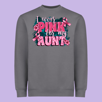 I Wear Pink For My Aunt Heavyweight Sweatshirt Designed By Fadigitalartstudio