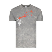 Cloud Rock banksy headshot butterfly Vintage Tee - ArtChic