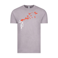 Vintage Zinc banksy headshot butterfly Vintage Tee - ArtChic