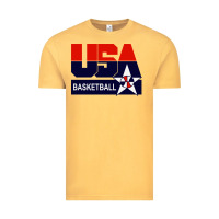 Vintage Mustard usa basketball Vintage Tee - ArtChic