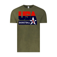 Vintage Olive usa basketball Vintage Tee - ArtChic