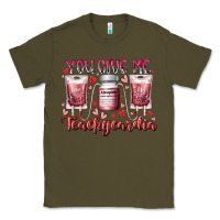 Army Green you give me teachcardia Classic Tee - RacoonDesign