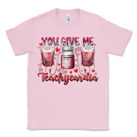 Bubblegum Pink you give me teachcardia Classic Tee - RacoonDesign