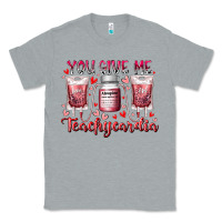 Heather Grey you give me teachcardia Classic Tee - RacoonDesign