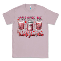 Lilac you give me teachcardia Classic Tee - RacoonDesign