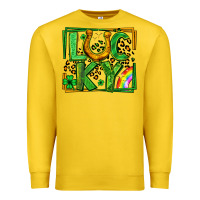 Lemon lucky horseshoe st patricks day leopard frame Premium Sweatshirt - LillyAllenDesigns