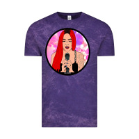 Cloud Purple red hair girl singing Vintage Tee - ArtChic
