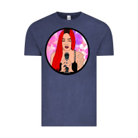 Vintage Denim red hair girl singing Vintage Tee - ArtChic
