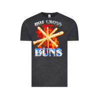 Vintage Black hot cross buns t shirt Vintage Tee - ArtChic