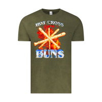 Vintage Olive hot cross buns t shirt Vintage Tee - ArtChic