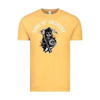 Vintage Mustard horror skull sons of anarchy Vintage Tee - ArtChic