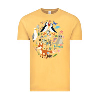 Vintage Mustard Puffin Rock gift for fans puffin rock characters Vintage Tee - ArtChic