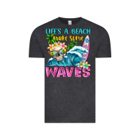 Vintage Black Life's a beach make some waves Vintage Tee - NancyCooperArtShop