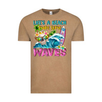 Vintage Coffee Life's a beach make some waves Vintage Tee - NancyCooperArtShop