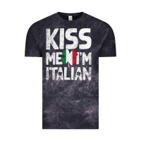 Cloud Black Kiss Me I'm Italian Vintage Tee - ArtChic