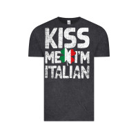 Vintage Black Kiss Me I'm Italian Vintage Tee - ArtChic