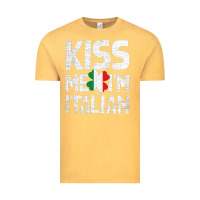 Vintage Mustard Kiss Me I'm Italian Vintage Tee - ArtChic